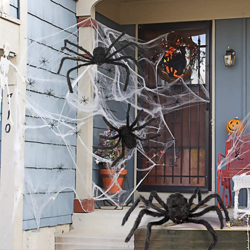 Skanto | Halloween Utendørs Kjempe Edderkopp Dekorasjon Prop