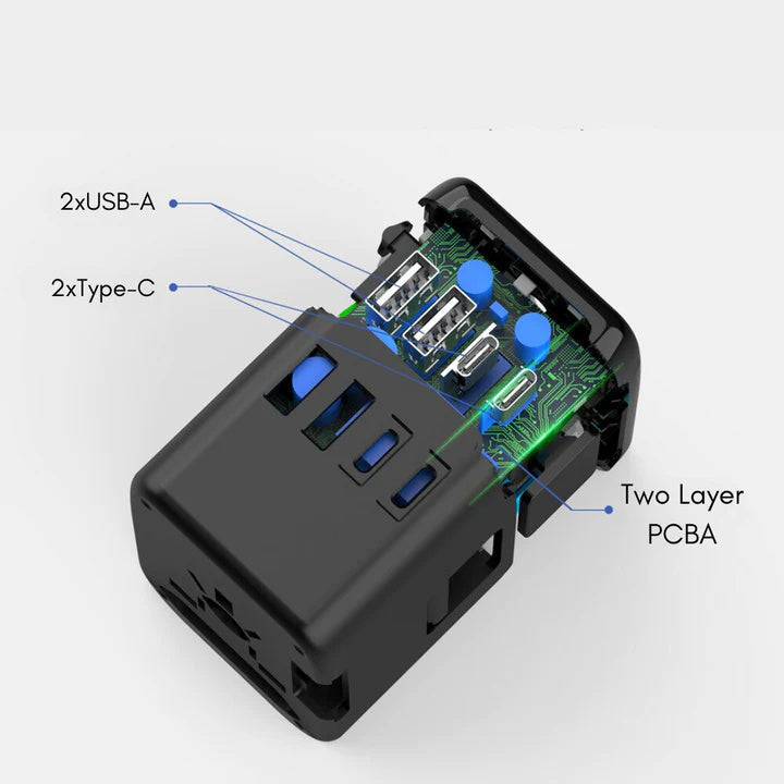 Skanto | Universal 100V-220V Smart Travel Adapter Spenningskonverter