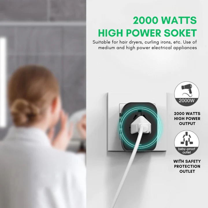 Universell 100V-220V smart reiseadapter spenningsomformer