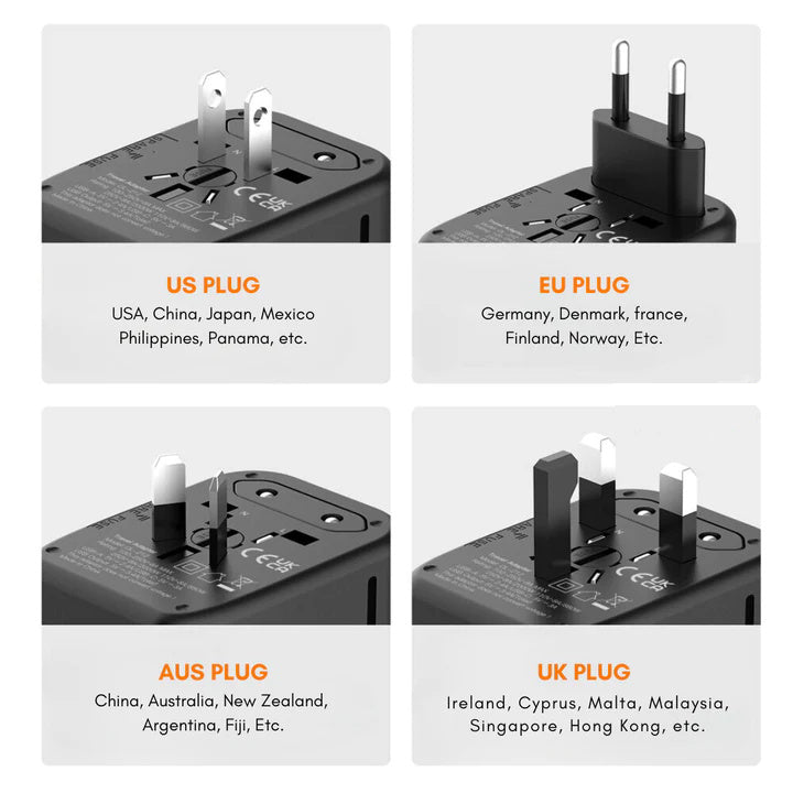 Skanto | Universal 100V-220V Smart Travel Adapter Spenningskonverter