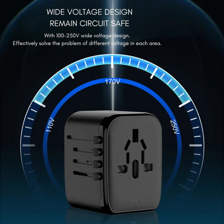 Universell 100V-220V smart reiseadapter spenningsomformer