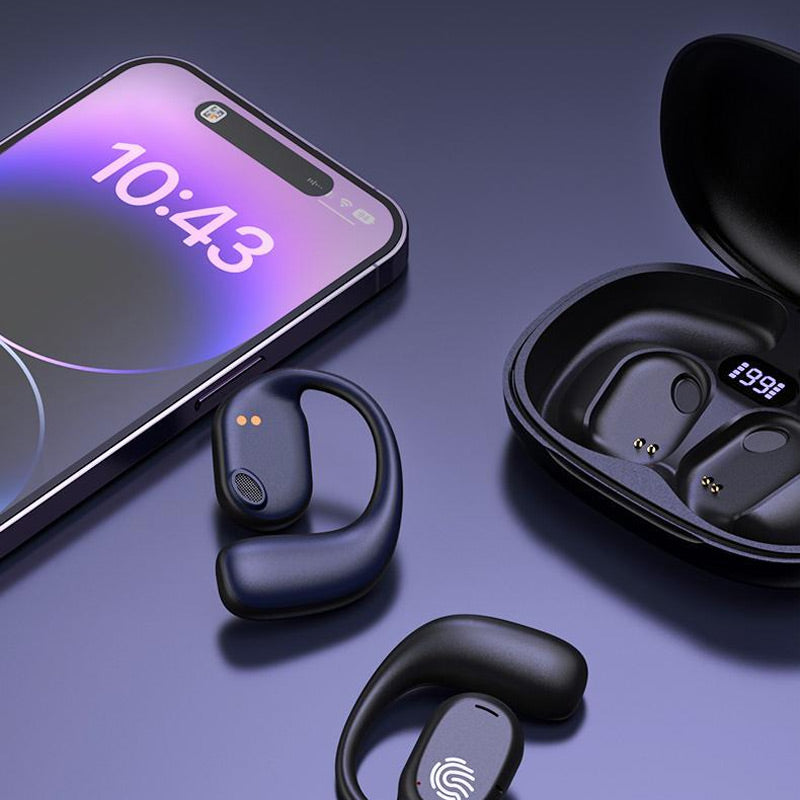 Skanto | Bluetooth-hodetelefoner med benledningskonduksjon og ekte øreklips