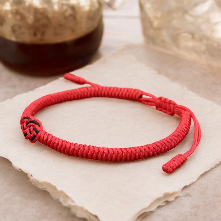 Skanto | Minimal Rød Tråd Av Skjebnen Pararmbånd