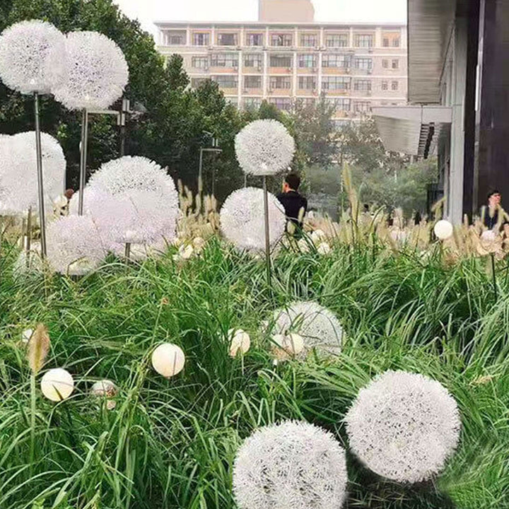 Solar Dandelion Aluminiumtråd Globe Lys LED Utendørs Vanntett Luminøs Hageinnsetting Bakkelys Landskapslys | Skanto