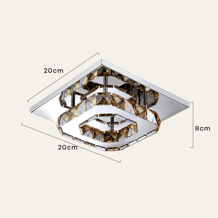 Moderne LED-Deckenleuchte med Kristalloptik