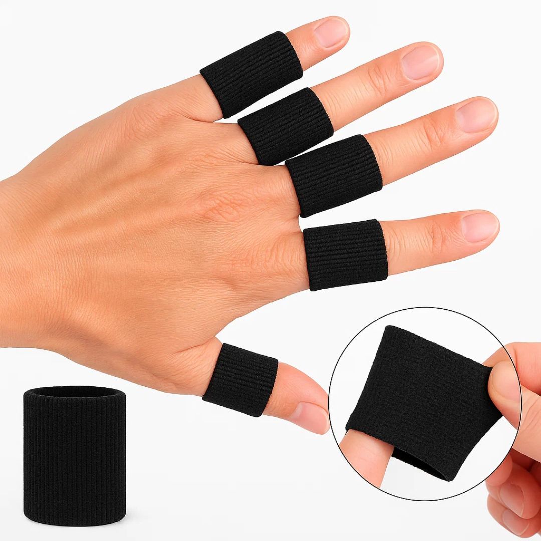 FlexiGuard | Fingerbeskyttelsessleeves – Skadeforebygging – Pustende, tettsittende passform – Holder sår og bandasjer på plass – Sport- og hverdagskomfort Skanto