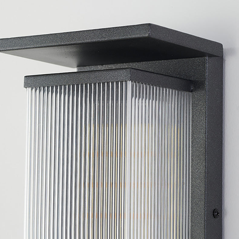 Moderne Minimalistisk Vanntett Rektangulær Rustfritt Stål Akryl LED Vegglygte Lampe For Utendørs Patio | Skanto