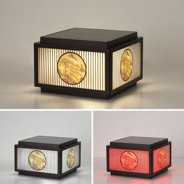 Moderne minimalistiske solvanntette firkantede aluminiums glass LED post hodelys for hage | Skanto