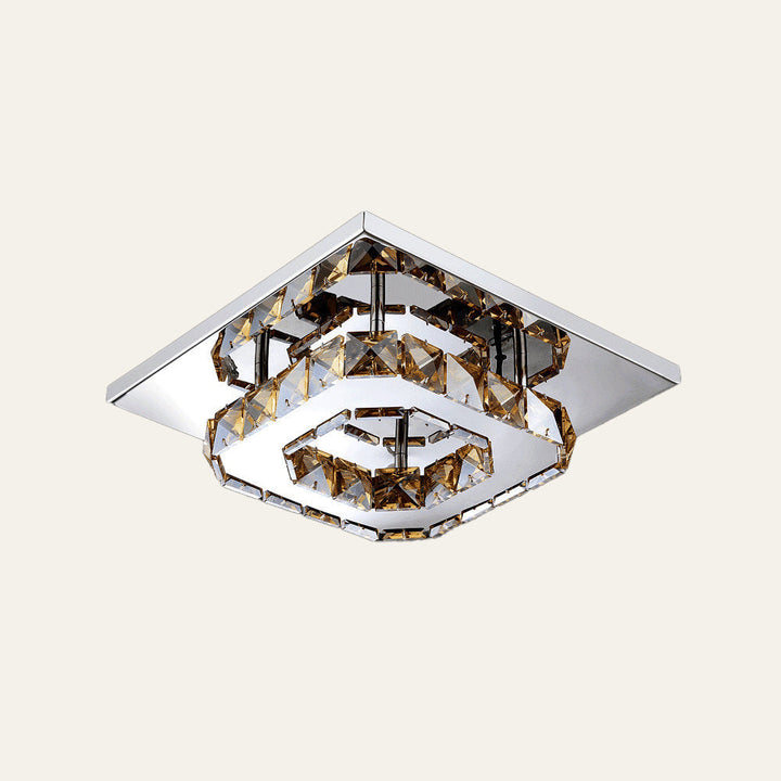 Moderne LED-Deckenleuchte med Kristalloptik