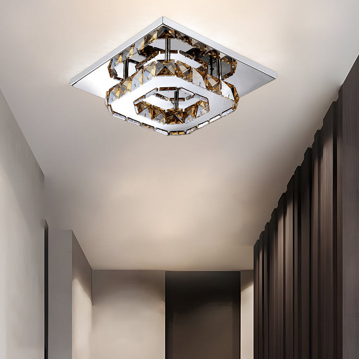 Skanto | Taklampe Krystall LED Moderne Innfelt Armatur