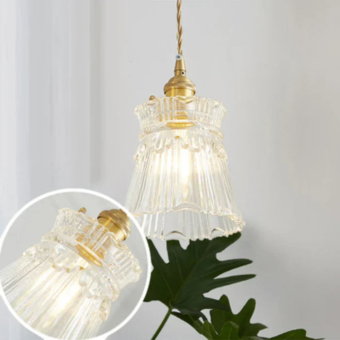 OpulentGlow Pendel – Elegant Glass Henge Lamp Skanto
