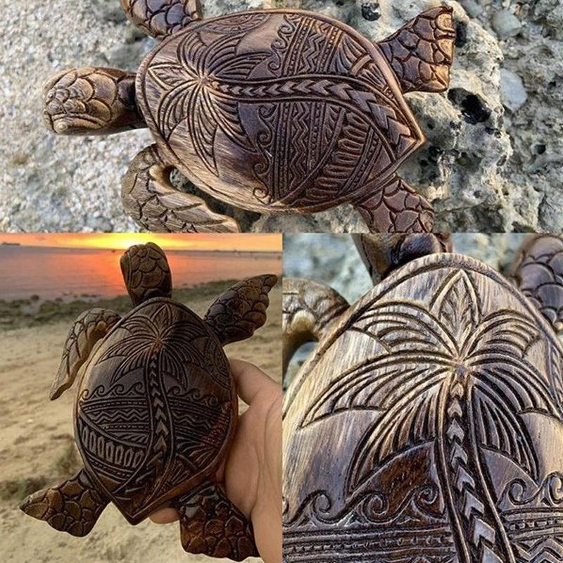 Holzskulptur Hawaii-Skjoldpadde | Skanto