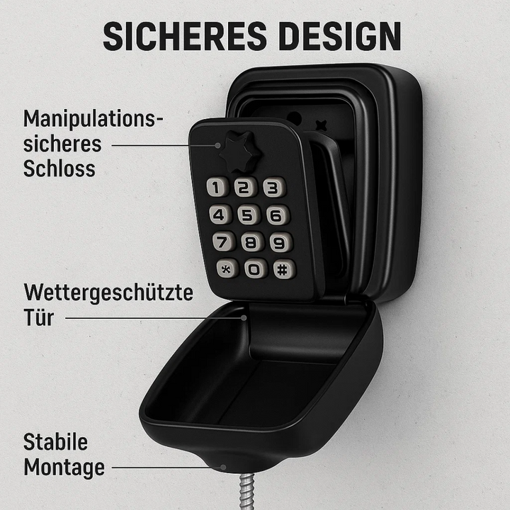 KeyGuard Utendørs Safe – Vanntett Veggmontert Nøkkelboks | Skanto
