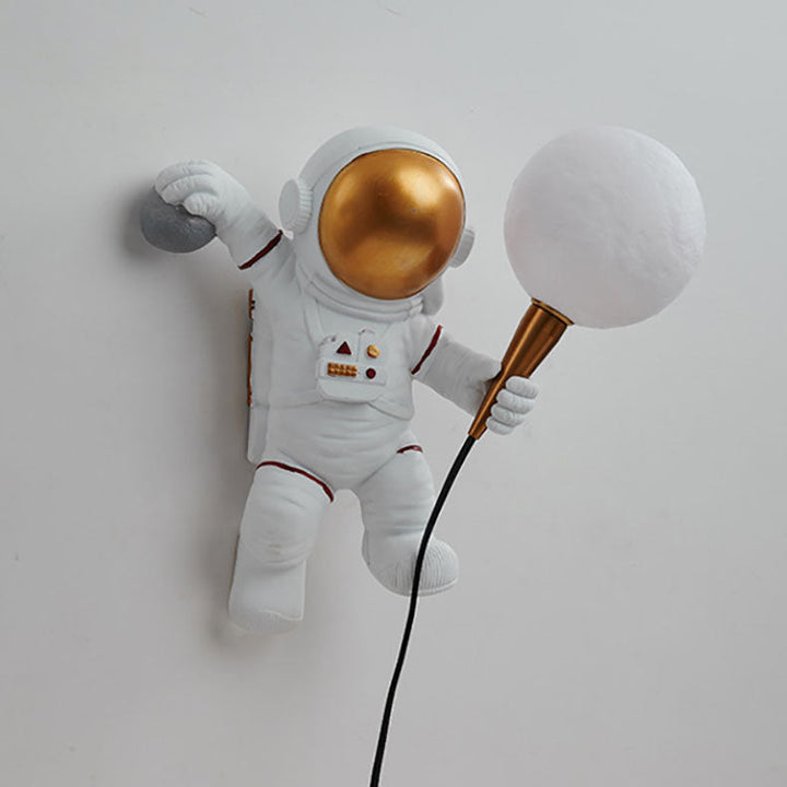 Skanto | Moderne Kreativ Tegneserie Astronaut Harpiks ABS 1-Lyskilde Vegglampe for Soverom