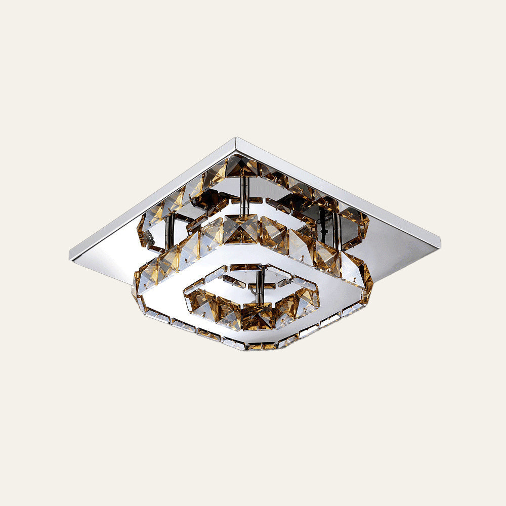 Skanto | Taklampe Krystall LED Moderne Innfelt Armatur