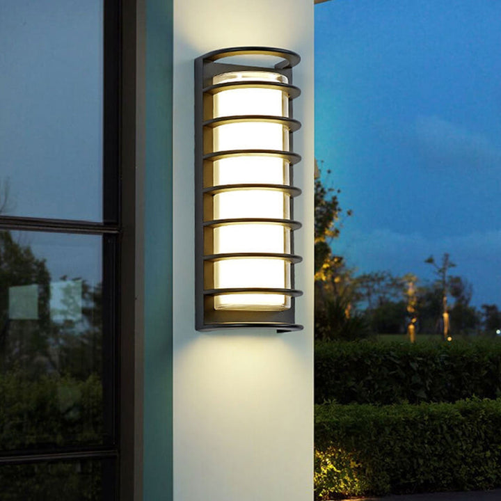 Moderne, vanntett LED-hagevegglampe for montering på mast