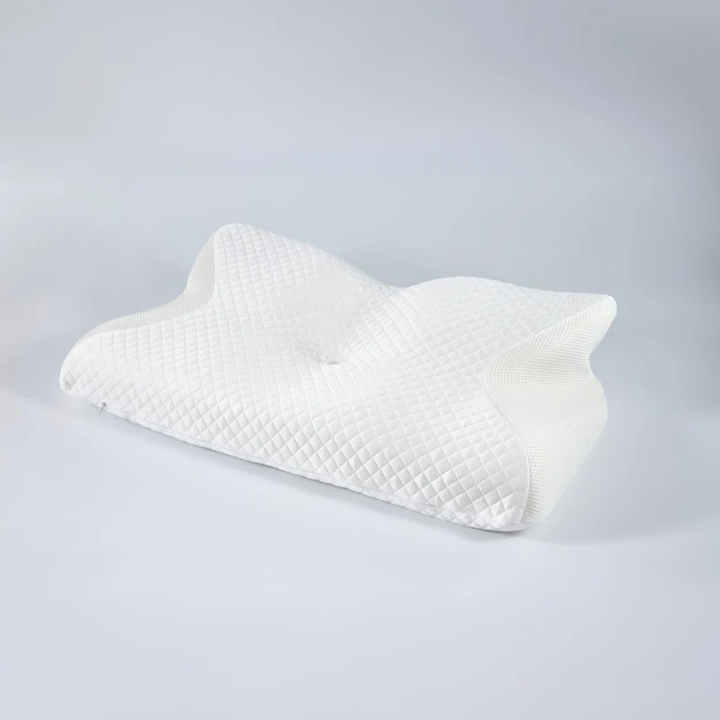 Skanto | Anti-Snorke Pute | Ergonomisk Nakke- og Hode Støtte | Hvit