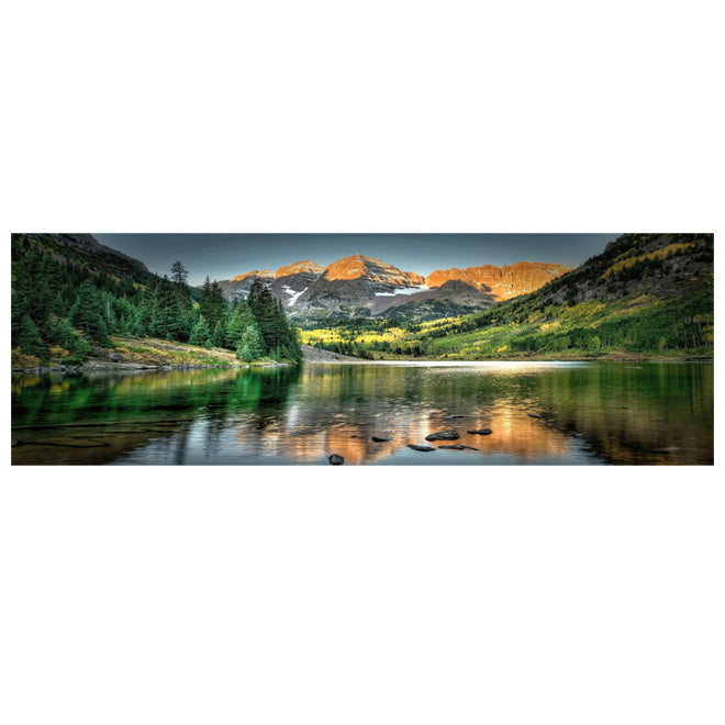 Fjellinnsjø Skog Villmark Veggkunst Store Format Lerretsutskrifter Bred Format Landskapsbilde For Over Sofaen Eller Over Sengen | Skanto