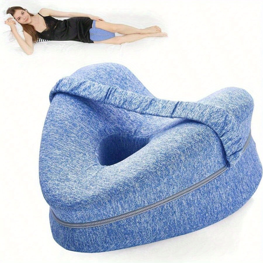 Ergonomisk knestøtte for side-sovende – Støttende minneskum med Washae-cover