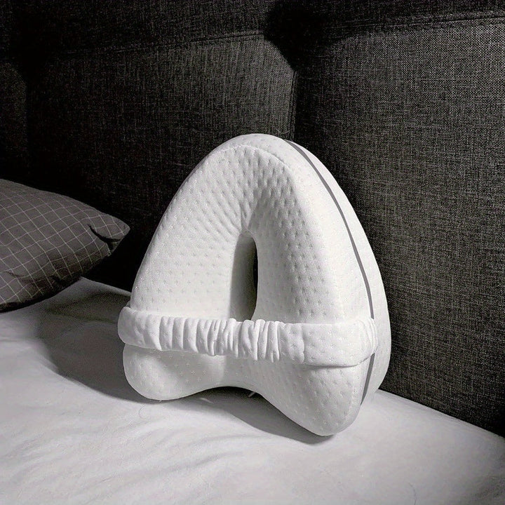 Ergonomisk knestøtte for side-sovende – Støttende minneskum med Washae-cover