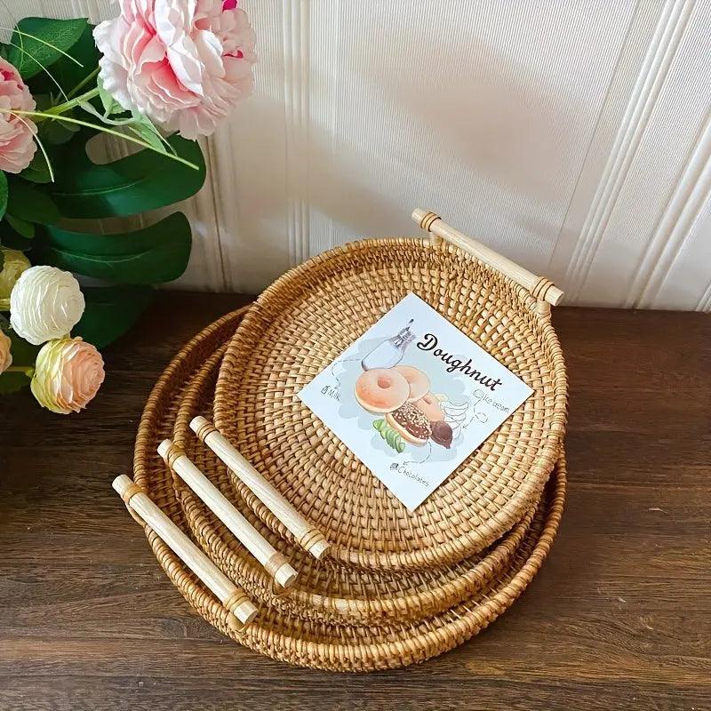 Skanto | EcoRiva - Vevd Rattan Serveringsbrett
