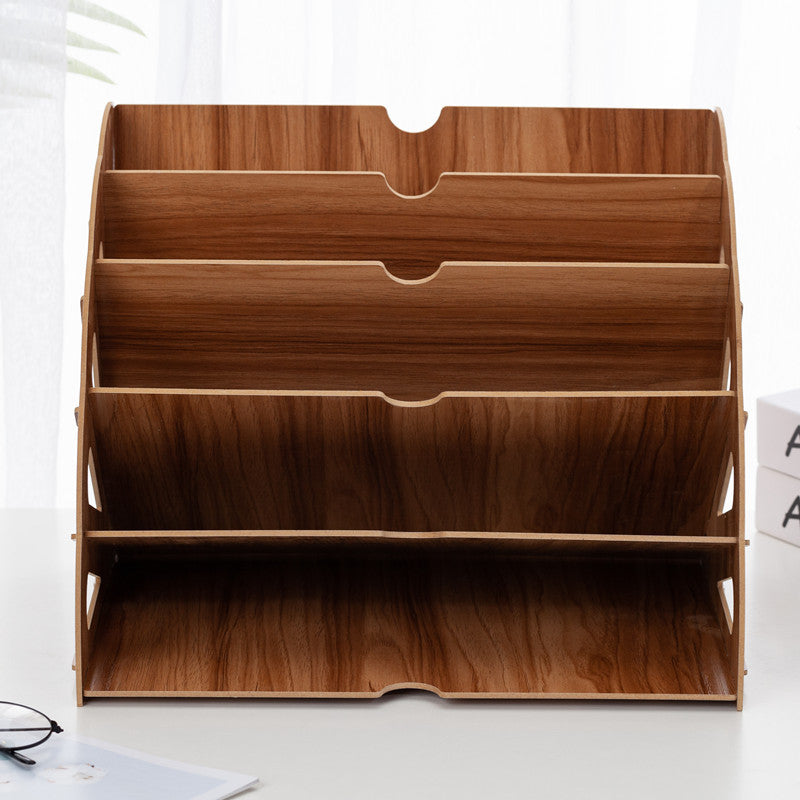 Skanto | Treskrivebord Organizer med 5 Lag – Vifte Design MDF