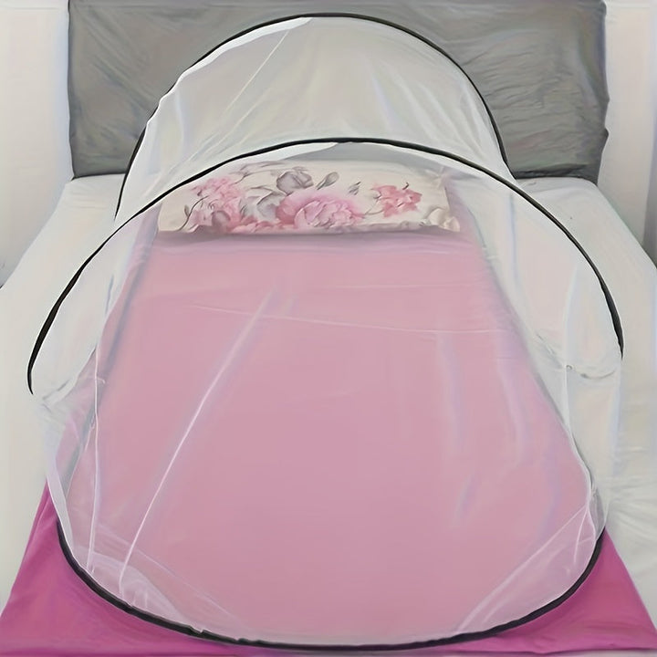 Skanto | InsectoGuard Solo Myggnett | Ultralett & Sammenleggbar | Med Glidelås | 200×80×56 cm | For 1 Person