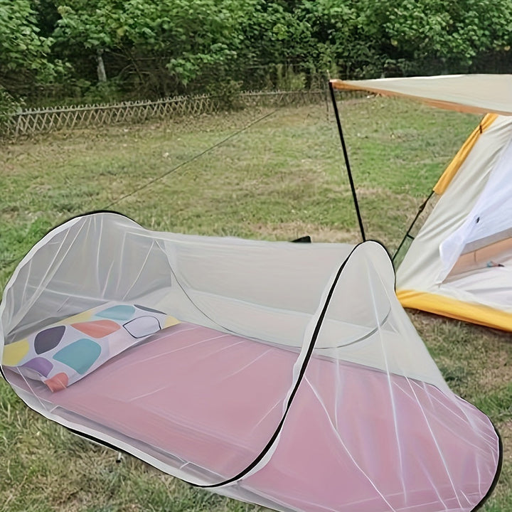 Skanto | InsectoGuard Solo Myggnett | Ultralett & Sammenleggbar | Med Glidelås | 200×80×56 cm | For 1 Person