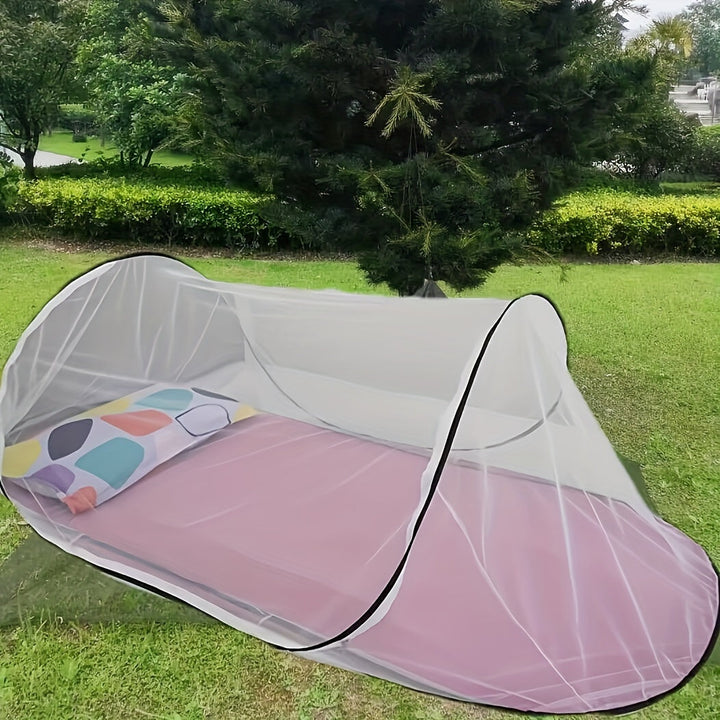 Skanto | InsectoGuard Solo Myggnett | Ultralett & Sammenleggbar | Med Glidelås | 200×80×56 cm | For 1 Person
