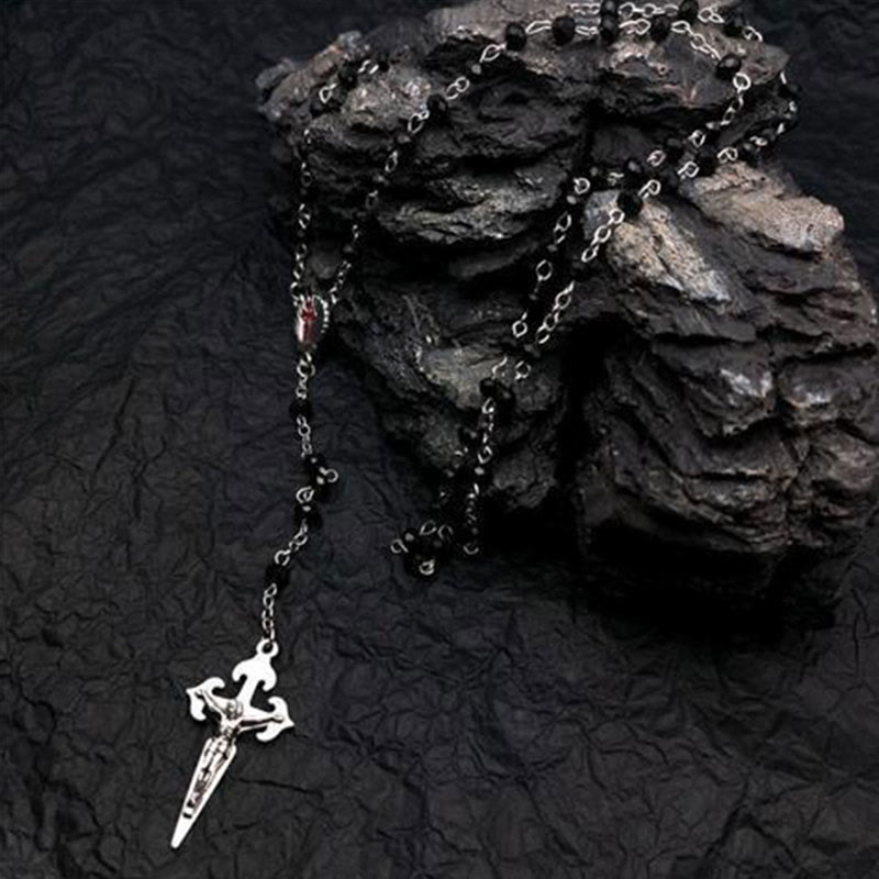 Skanto | Hjerteformet Kattøye Stein Rosary Smykke - Elara