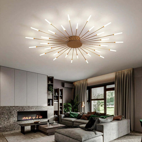 Skanto | Moderne Fyrverkeri-Stil Taklampe – Dekorativ LED Belysning for Stue, Soverom & Spisestue