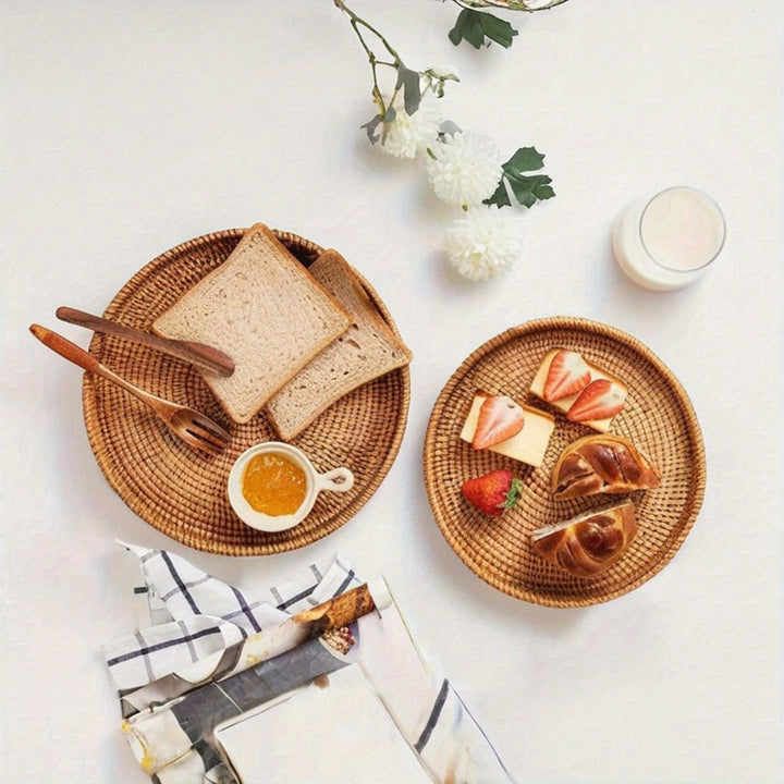 RattanCharm - Elegant Håndlaget Rattan Serveringsbolle Skanto