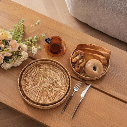 RattanCharm - Elegant Håndlaget Rattan Serveringsbolle Skanto