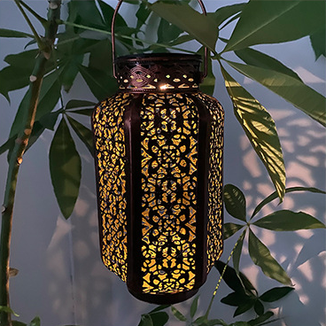 Moderne Art Deco Solvannresistent Hexagonal Lantern Jern LED Utendørs Lys For Hage | Skanto