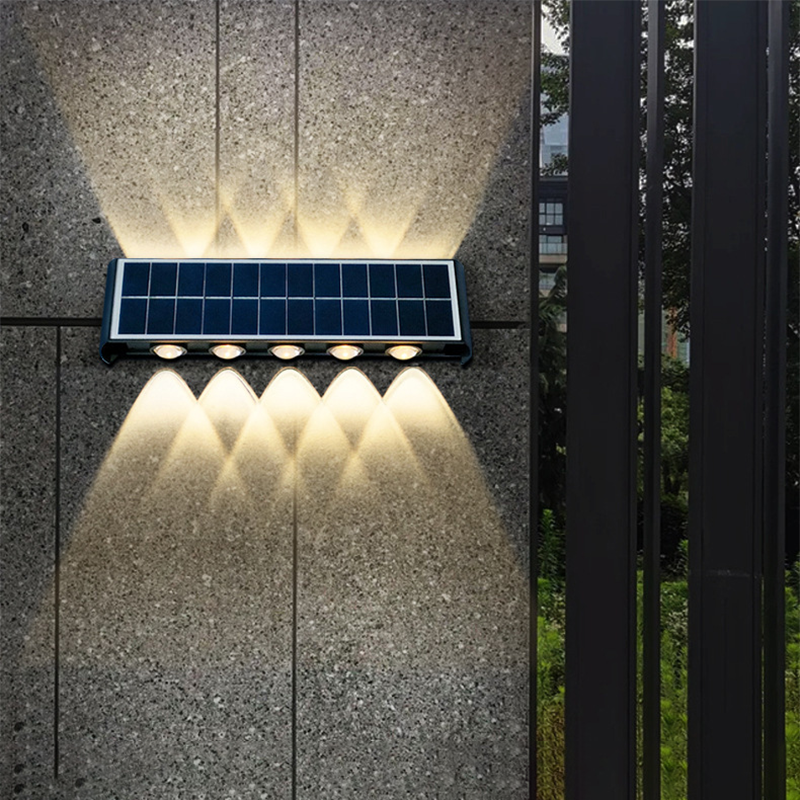 Skanto | Modern Simplicity Solarlampe Vanntett Rektangulær ABS PMMA LED Vegglampe For Utendørs Patio