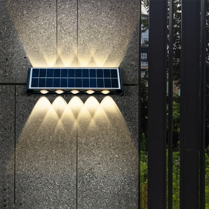 Skanto | Modern Simplicity Solarlampe Vanntett Rektangulær ABS PMMA LED Vegglampe For Utendørs Patio