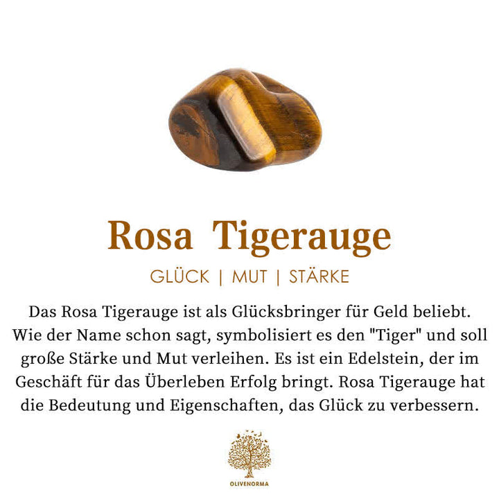 Orion-Spirituelle Halskette mit Tigerauge og Lapislazuli – Rosenkranz für Männer
