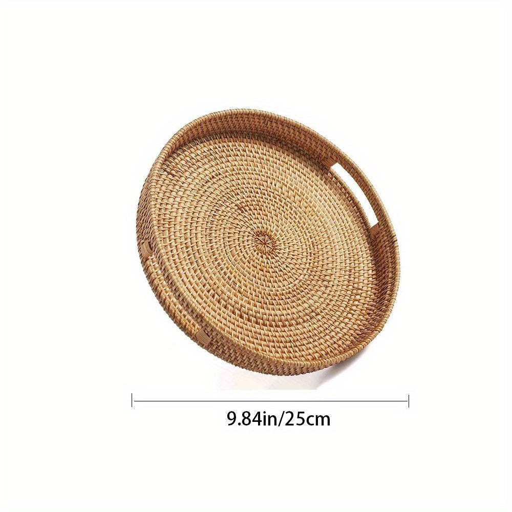 RattanServe - Elegant Håndlaget Fat av Naturlig Rattan Skanto