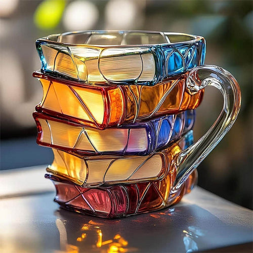 Skanto | NovelMug | 3D Håndmalt Bokkrus – Unik Litterær KaffeKopp for Bokelskere
