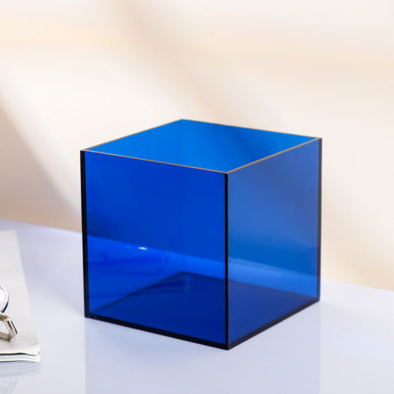 Gjennomsiktig fargeakrylbox støvbeskyttelse Lego integrert modell hånddisplay lagringsboks