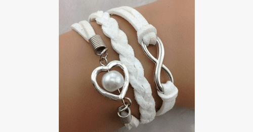 Skanto | Uendelig Perle Hjerte Armbånd - For forbindelser som varer evig
