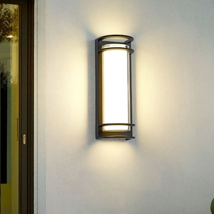Moderne, vanntett LED-hagevegglampe for montering på mast
