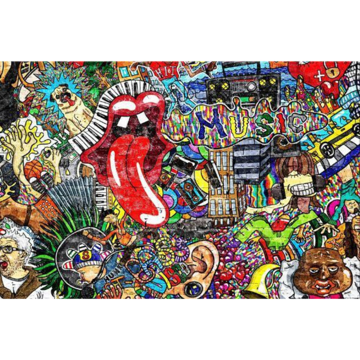 Gatekunst popgraffiti – lerretsbilde