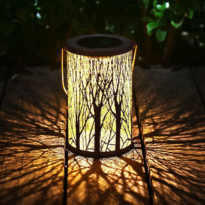 Moderne Art Deco Sol Sylinder Skjelett Lantern Jern LED Utendørs Landskapslys For Hage | Skanto