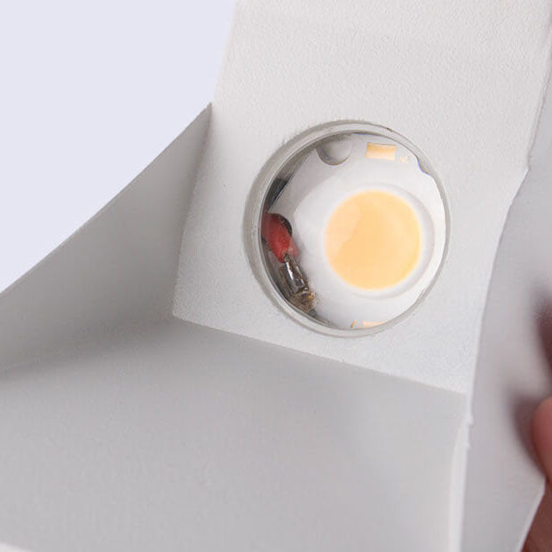 Moderne Enkle Rektangulære Buede LED Utendørs Vanntette Vegglampe | Skanto