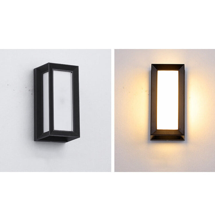 Moderne Kreativ Geometri Aluminium Utendørs Vanntett LED Vegglykt Lampe | Skanto