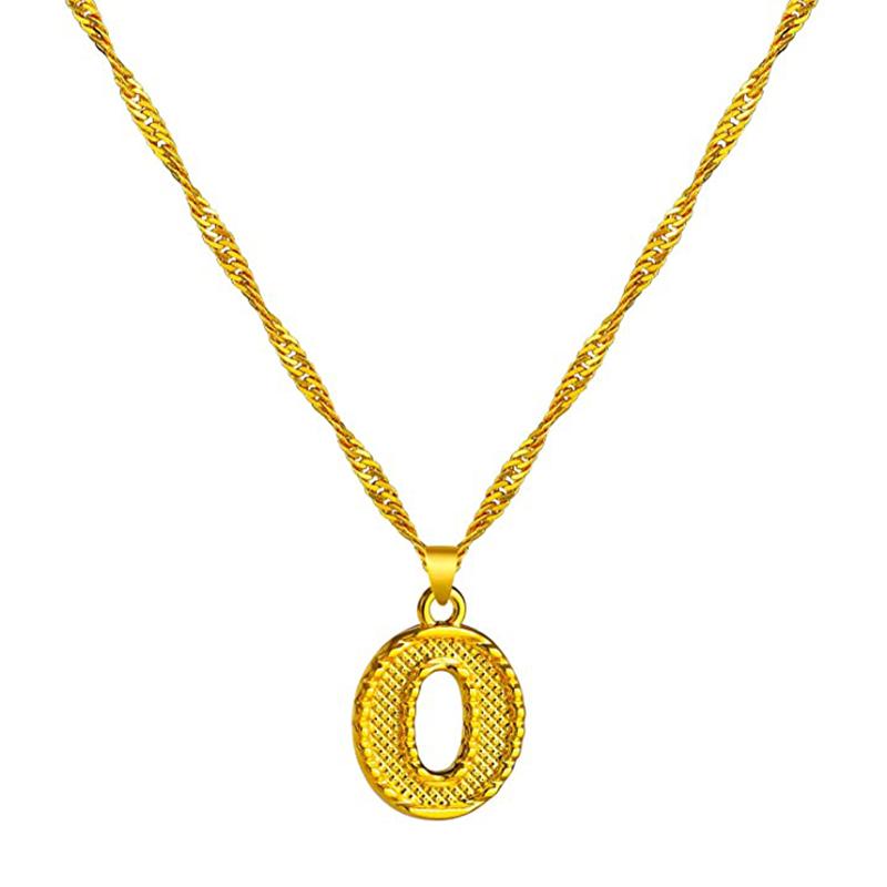 Skanto | 18K gullbelagt initial bokstav halskjede