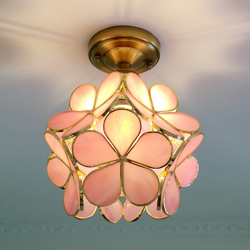 Retro stil PVC taklampe – Blomstermønster for et unikt utseende | Skanto