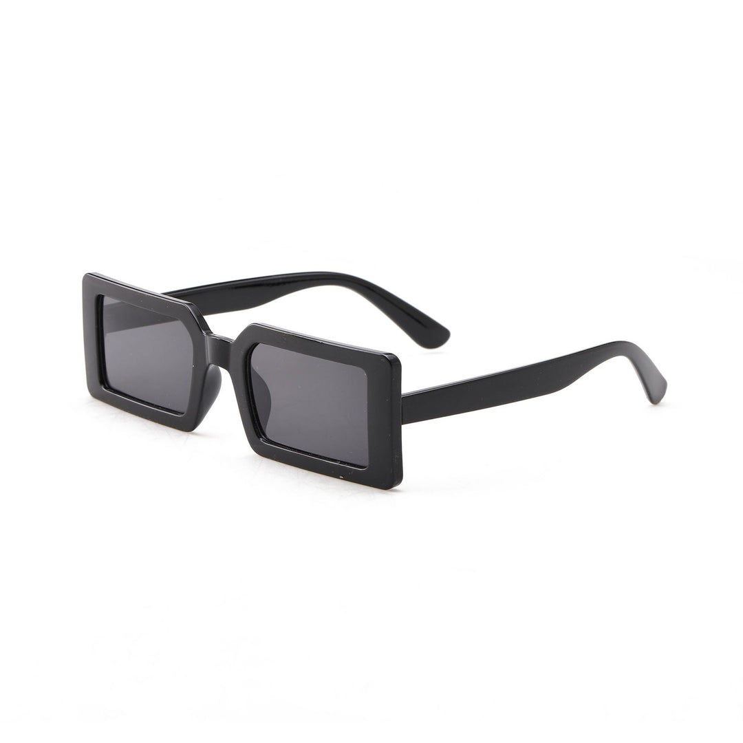 Dame kvadratisk solbrille med moderne gjennomsiktig ramme Skanto