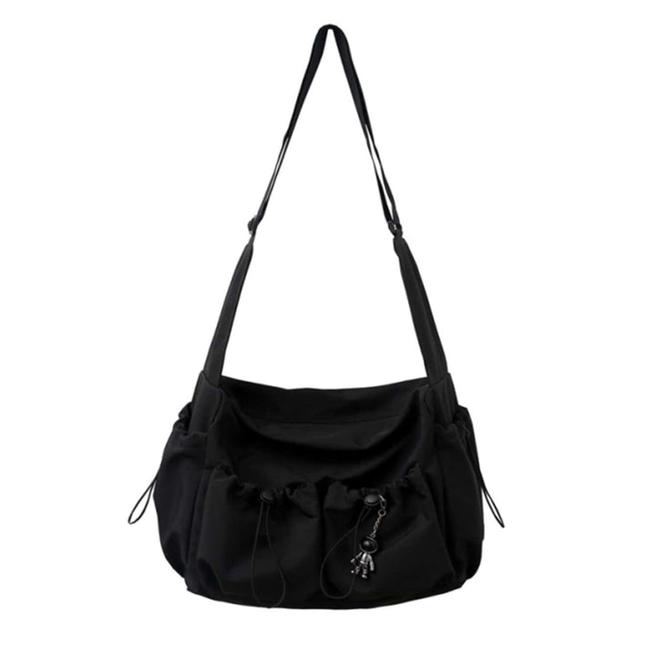 Skanto | UrbanLiner Nylon Messengerbag – Svart skulderveske med glidelås for daglig bruk
